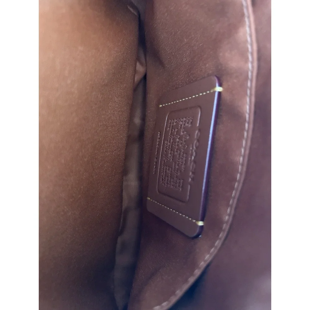 Coach Graham Tan Black Signature Canvas Leather Crossbody Bag‎ Excellent